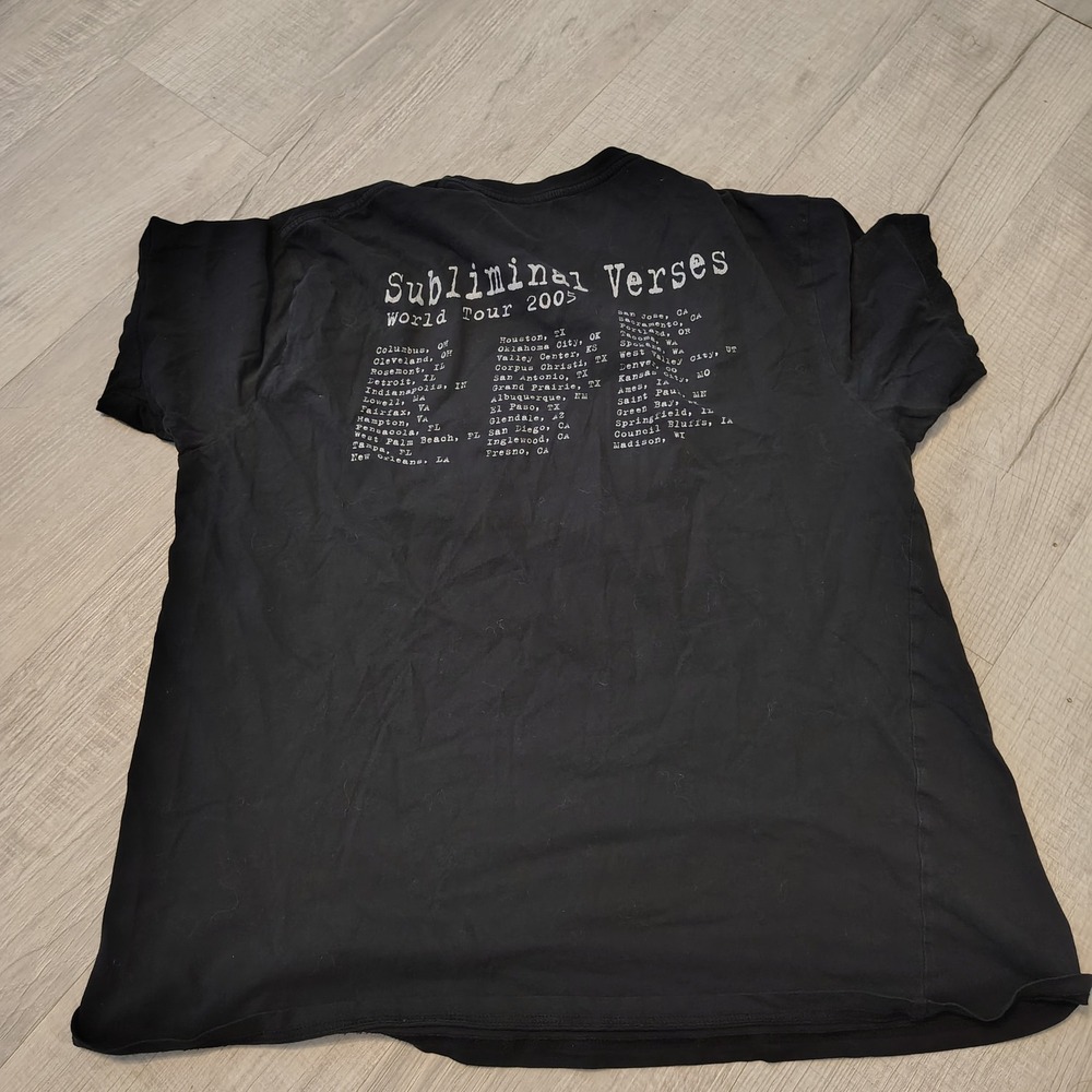 Slipknot Subliminal Verses World Tour 2005 Graphic T-Shirt Mens XL Black 2021 Re - Picture 3 of 7